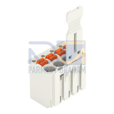 1-conductor female connector, push-button, Push-in CAGE CLAMP&reg;, light gray