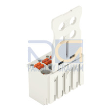 1-conductor female connector, push-button, Push-in CAGE CLAMP&reg;, light gray