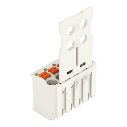 1-conductor female connector, push-button, Push-in CAGE CLAMP&reg;, light gray