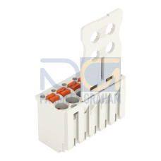 1-conductor female connector, push-button, Push-in CAGE CLAMP&reg;, light gray