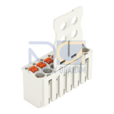 1-conductor female connector, push-button, Push-in CAGE CLAMP&reg;, light gray