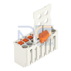 1-conductor female connector, push-button, Push-in CAGE CLAMP&reg;, light gray