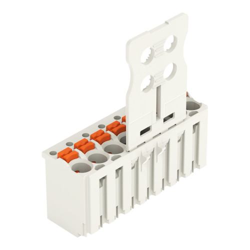 1-conductor female connector, push-button, Push-in CAGE CLAMP&reg;, light gray