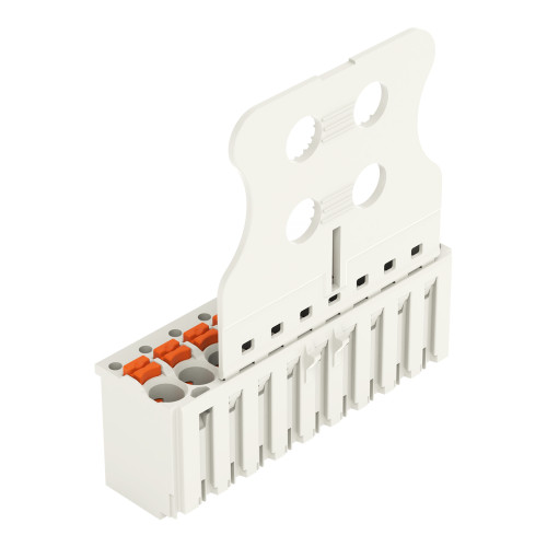 1-conductor female connector, push-button, Push-in CAGE CLAMP&reg;, light gray