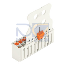 1-conductor female connector, push-button, Push-in CAGE CLAMP&reg;, light gray