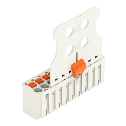 1-conductor female connector, push-button, Push-in CAGE CLAMP&reg;, light gray