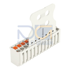 1-conductor female connector, push-button, Push-in CAGE CLAMP&reg;, light gray