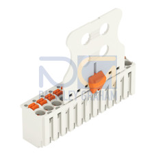 1-conductor female connector, push-button, Push-in CAGE CLAMP&reg;, light gray