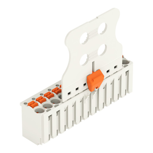 1-conductor female connector, push-button, Push-in CAGE CLAMP&reg;, light gray