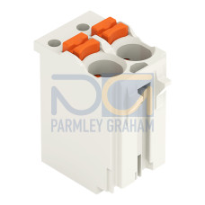 1-conductor female connector, push-button, Push-in CAGE CLAMP&reg;, light gray