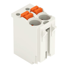 1-conductor female connector, push-button, Push-in CAGE CLAMP&reg;, light gray