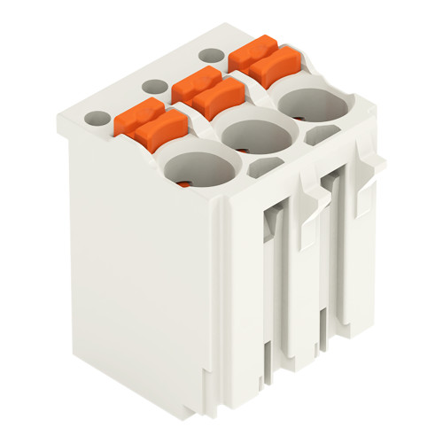 1-conductor female connector, push-button, Push-in CAGE CLAMP&reg;, light gray