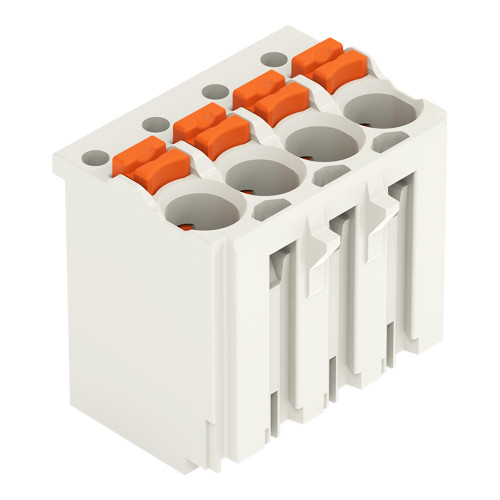 1-conductor female connector, push-button, Push-in CAGE CLAMP&reg;, light gray