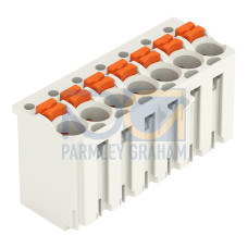 1-conductor female connector, push-button, Push-in CAGE CLAMP&reg;, light gray