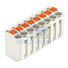 1-conductor female connector, push-button, Push-in CAGE CLAMP&reg;, light gray