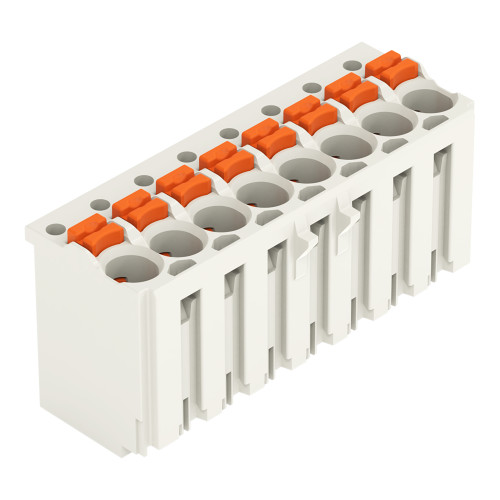 1-conductor female connector, push-button, Push-in CAGE CLAMP&reg;, light gray