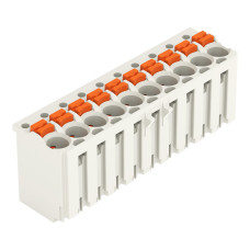 1-conductor female connector, push-button, Push-in CAGE CLAMP&reg;, light gray