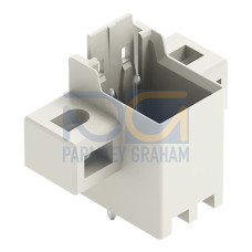 THT male header, 1.0 mm &Oslash; solder pin, straight, light gray