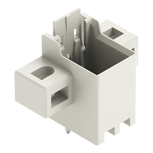 THT male header, 1.0 mm &Oslash; solder pin, straight, light gray