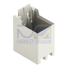 THT male header, 1.0 mm &Oslash; solder pin, straight, light gray