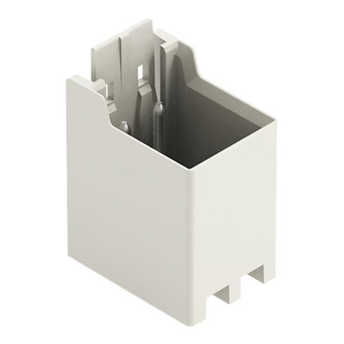 THT male header, 1.0 mm &Oslash; solder pin, straight, light gray