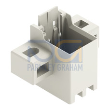 THR male header, 1.0 mm &Oslash; solder pin, straight, light gray