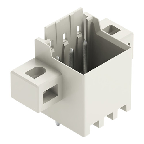 THT male header, 1.0 mm &Oslash; solder pin, straight, light gray