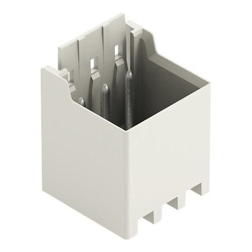 THR male header, 1.0 mm &Oslash; solder pin, straight, light gray