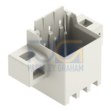 THR male header, 1.0 mm &Oslash; solder pin, straight, light gray