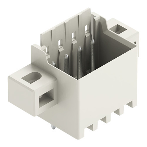 THT male header, 1.0 mm &Oslash; solder pin, straight, light gray