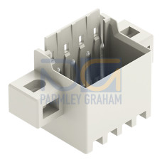 THR male header, 1.0 mm &Oslash; solder pin, straight, light gray