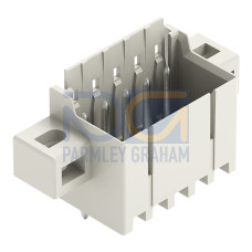 THT male header, 1.0 mm &Oslash; solder pin, straight, light gray