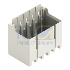 THR male header, 1.0 mm &Oslash; solder pin, straight, light gray