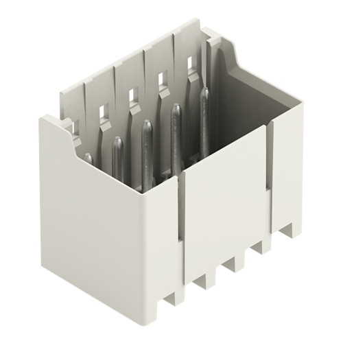 THR male header, 1.0 mm &Oslash; solder pin, straight, light gray