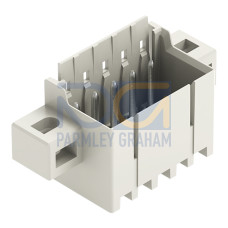 THR male header, 1.0 mm &Oslash; solder pin, straight, light gray