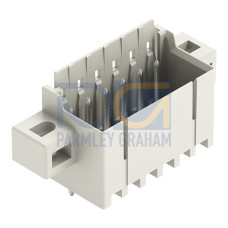 THT male header, 1.0 mm &Oslash; solder pin, straight, light gray