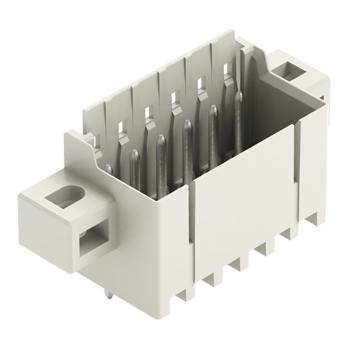 THT male header, 1.0 mm &Oslash; solder pin, straight, light gray