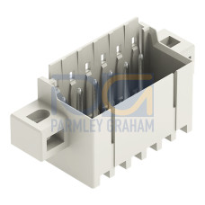 THR male header, 1.0 mm &Oslash; solder pin, straight, light gray