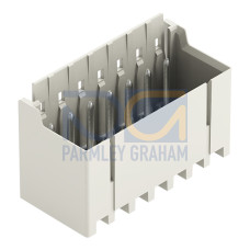 THR male header, 1.0 mm &Oslash; solder pin, straight, light gray