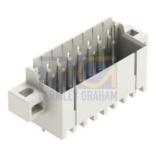 THT male header, 1.0 mm &Oslash; solder pin, straight, light gray