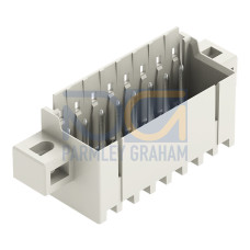 THR male header, 1.0 mm &Oslash; solder pin, straight, light gray