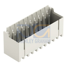 THR male header, 1.0 mm &Oslash; solder pin, straight, light gray