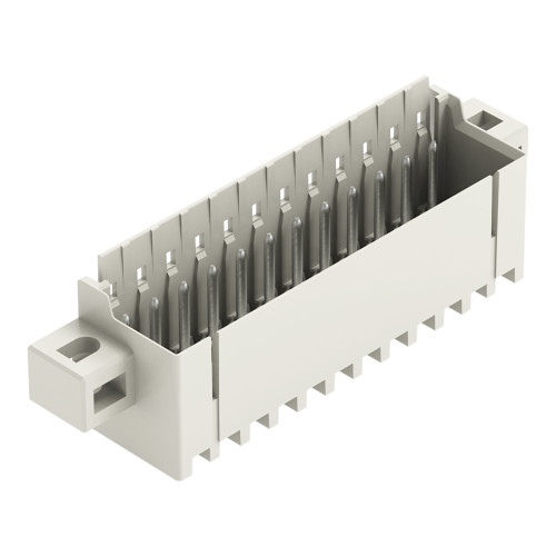 THR male header, 1.0 mm &Oslash; solder pin, straight, light gray