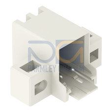 THT male header, 1.0 mm &Oslash; solder pin, angled, light gray