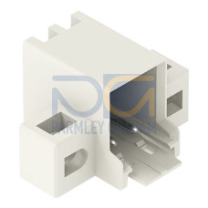 THR male header, 1.0 mm &Oslash; solder pin, angled, light gray