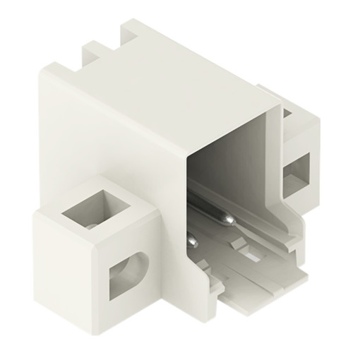 THR male header, 1.0 mm &Oslash; solder pin, angled, light gray