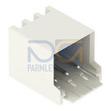 THR male header, 1.0 mm &Oslash; solder pin, angled, light gray