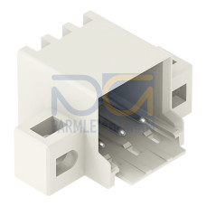 THR male header, 1.0 mm &Oslash; solder pin, angled, light gray