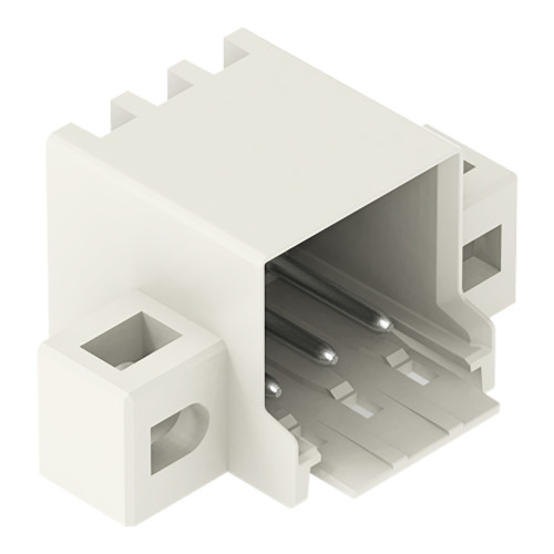 THR male header, 1.0 mm &Oslash; solder pin, angled, light gray