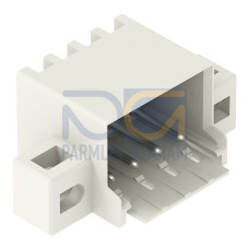 THT male header, 1.0 mm &Oslash; solder pin, angled, light gray